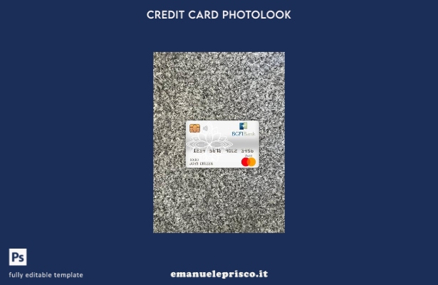 modello frontale photolook della carta di debito principale della banca Camerun 